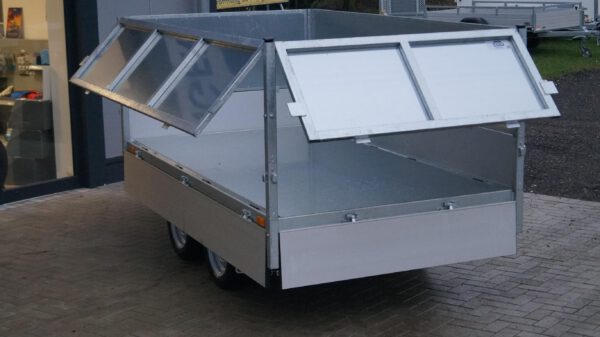Heckkipper 276 150 2000kg Handpumpe Stahlblechaufsatzwände – Bild 8
