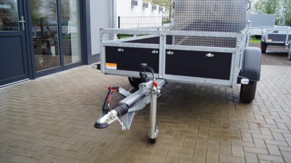Tieflader 255x133cm 1350kg gebremst Holz Sonderrampe Warnmarkierung – Bild 2