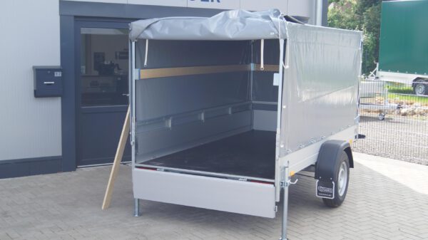 Tieflader 305x153cm 1500kg Hochplane Grau 140cm – Bild 5
