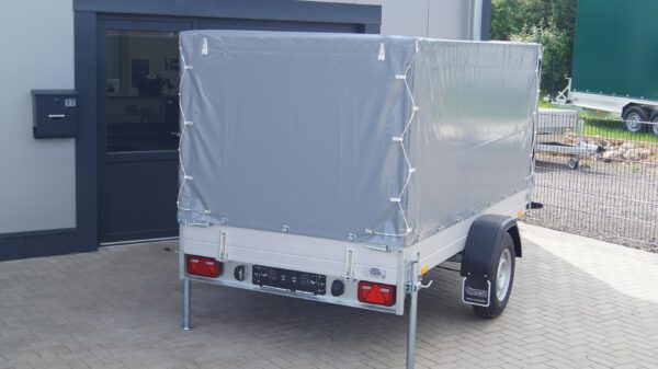 Tieflader 305x153cm 1500kg Hochplane Grau 140cm – Bild 4