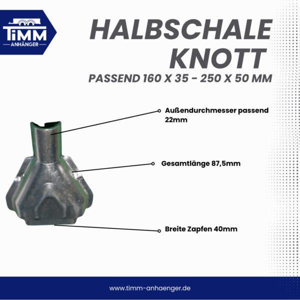 Halbschale passend Knott Radbremse – Bild 2