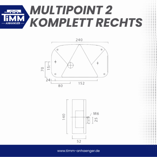 Aspöck Multipoint 2 Rückleuchte rechts – Bild 2