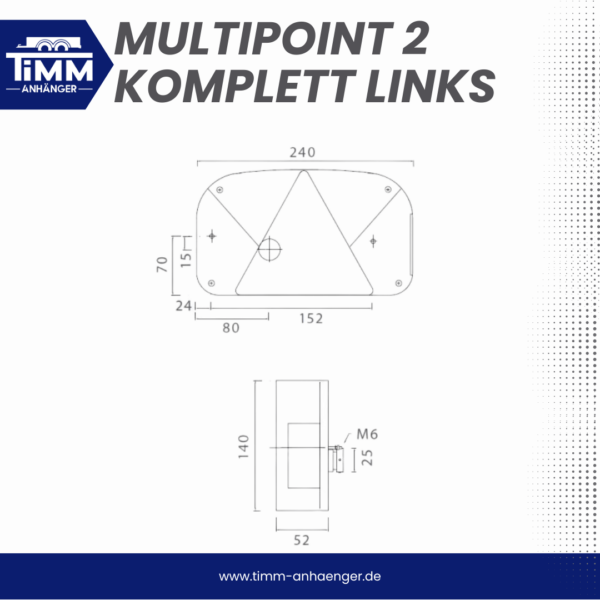 Aspöck Multipoint 2 Rückleuchte links – Bild 2