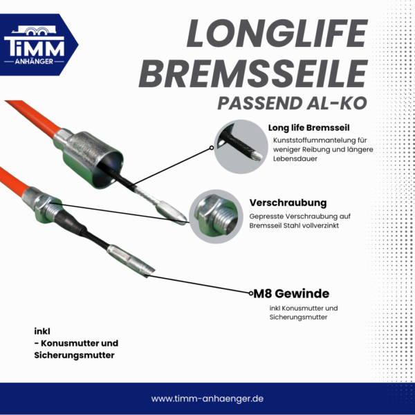 Bremsseile extra Long Life passend AL-KO