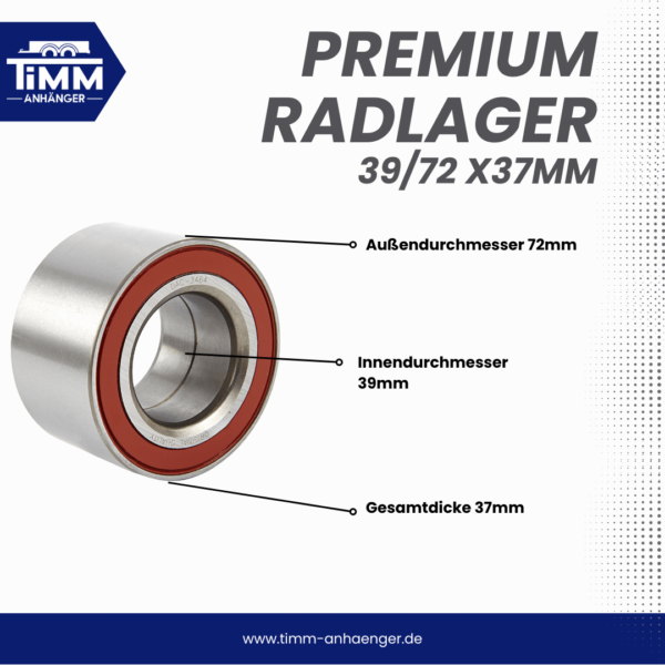 Premium Kompaktlagersatz Ø 39/72 x 37mm – Bild 2