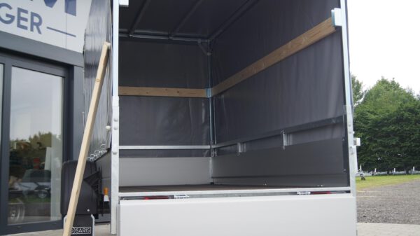 Tieflader 255x133cm 1350kg Hochplane grau 140cm – Bild 6