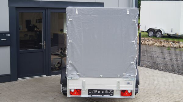 Tieflader 255x133cm 1350kg Hochplane grau 140cm – Bild 4