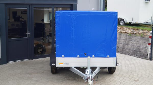 Tieflader 305x153cm 2000kg Hochplane Blau Rampen 100kmh – Bild 4