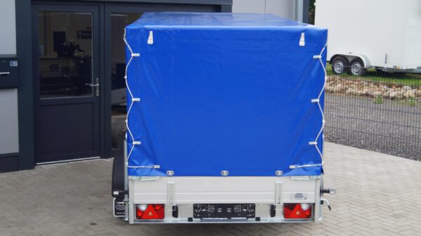 Tieflader 305x153cm 2000kg Hochplane Blau Rampen 100kmh – Bild 3