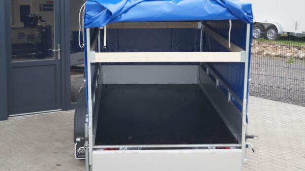 Tieflader 305x153cm 2000kg Hochplane Blau Rampen 100kmh – Bild 5