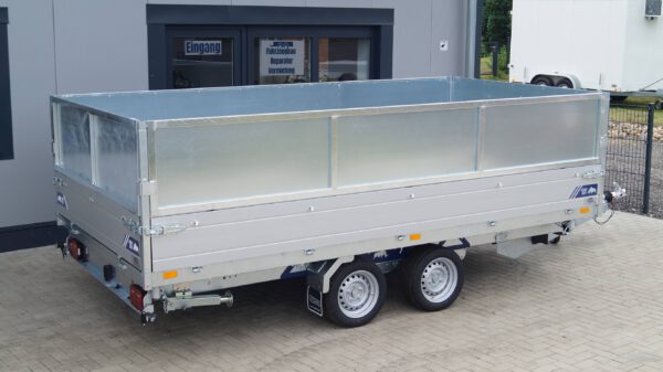 Dreiseitenkipper 406 204 3500kg verstärkt Stahlaufsatzwände – Bild 2