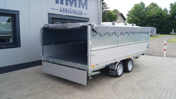 Dreiseitenkipper 406 204 3500kg verstärkt Stahlaufsatzwände Flachplane – Bild 3