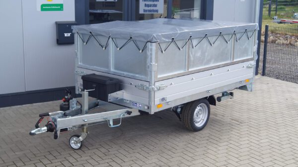 Heckkipper 256 150 1500kg Stahlaufsatzwände Flachplane – Bild 6