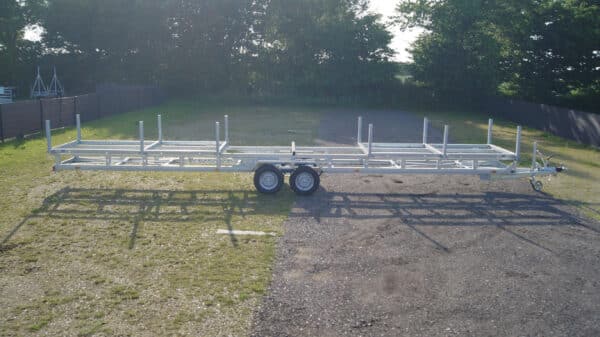 Langmaterialanhänger Rohranhänger Hochlader 10m 2700kg – Bild 2