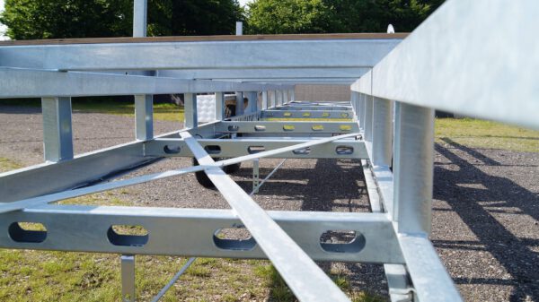 Langmaterialanhänger Rohranhänger Hochlader 10m 2700kg – Bild 9