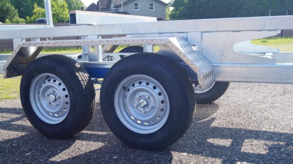 Langmaterialanhänger Rohranhänger Hochlader 10m 2700kg – Bild 10