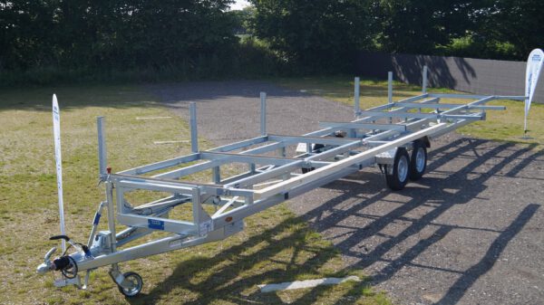 Langmaterialanhänger Rohranhänger Hochlader 10m 2700kg – Bild 7