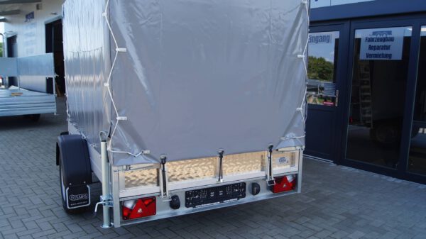 Tieflader 255x153cm 1500kg gebremst Rampe Plane Winde – Bild 7