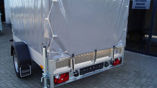 Tieflader 255x153cm 1500kg gebremst Rampe Plane Winde – Bild 8
